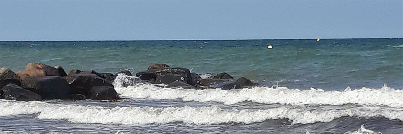 Wellen und Felsen am Meer